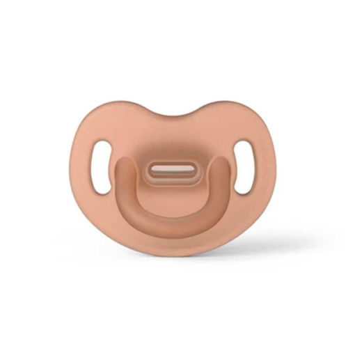 Picture of SUAVINEX 6/18 ANATOMICAL ALL SILICONE ORANGE SOOTHER